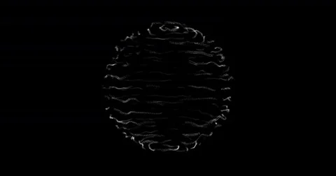 Sphere Of Spinning Lines, Particles. Loop animation. Stock Footage 77296296