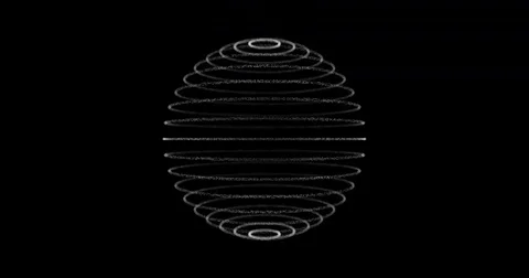 Sphere Of Spinning Lines, Particles. Loop animation. Stock Footage 77296613