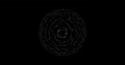 Sphere Of Spinning Lines, Particles. Loop animation. Stock Footage 77296731