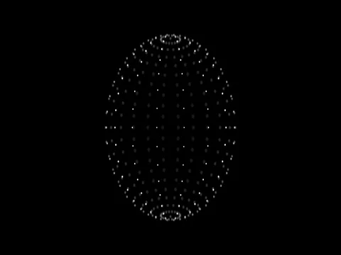 Sphere Of Spinning Points, Particles. Loop animation. Stock Footage 75933628