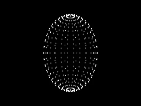 Sphere Of Spinning Points, Particles. Loop animation. Stock Footage 75933756