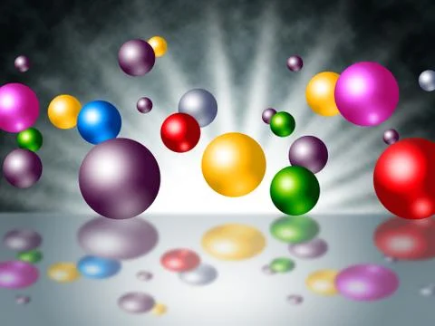 Sphere sunrays meaning light colourful and ball 스톡 일러스트