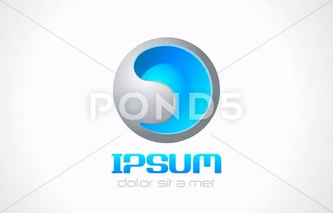 Sphere technology abstract logo vector template. sci-fi icon symbol. Stock Illustration