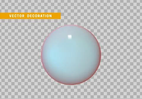 Sphere is three-dimensional geometric shape isolated blue color. 3d objects r Illustrazione stock