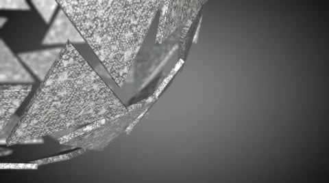 Sphere of triangles.Seamless loop Stock Footage 46463540