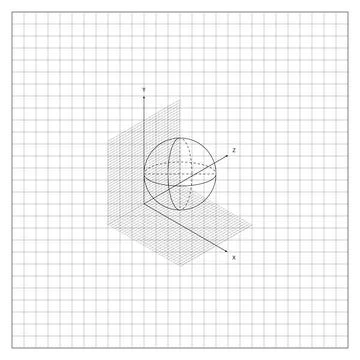 Sphere With Vertical And Horizontal Sections Stock Illustration