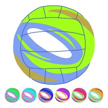Sphere volleyball ball vector cartoon graphic 스톡 일러스트