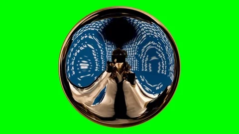 Sphere VR girl mu source code scrambled Video stock 82594042