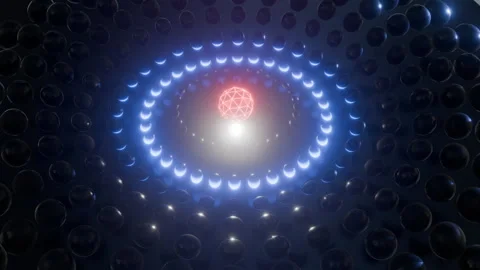 Sphere Wave Neon Vídeo Stock 296334238