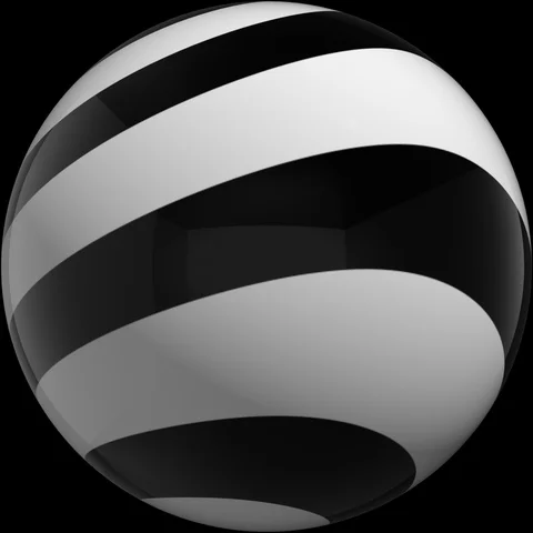 Sphere white with black wavy lines contains alpha channel Video stock 112762903
