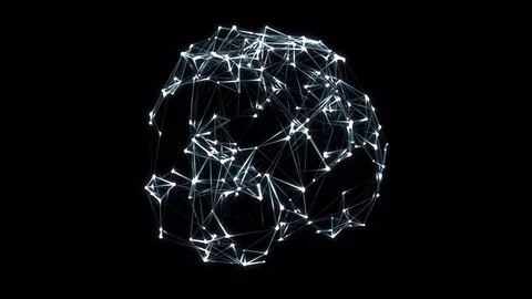 Sphere wires rotating animation net Stock Footage 84189984