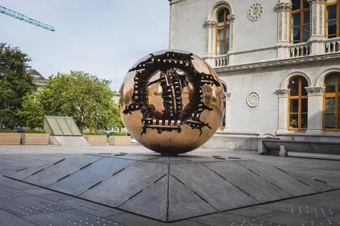 Sphere Within Sphere at Trinity College Dublin Stock Photos