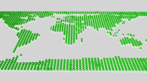 Sphere World Map Stock Footage 85884427