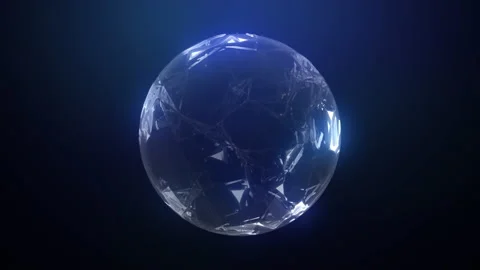 Sphere,Animation globe and space in the form of a plexus. Abstract geometric Video stock 141630310
