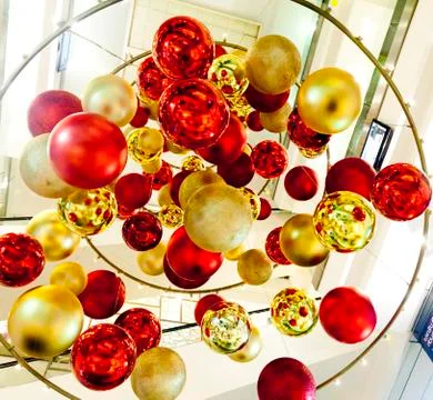 Spheres in air Stock Photos