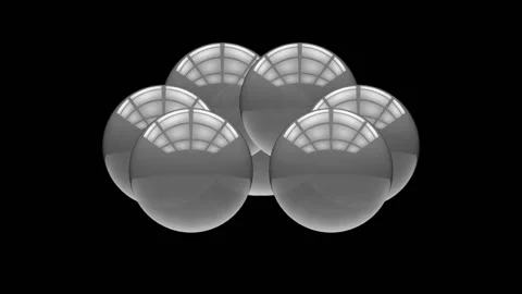 Spheres animated in space trough time Video stock 141003740