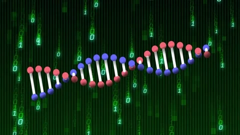 Spheres appearing, rising, forming double helix, rotating into black mask, Stock Footage 327943301