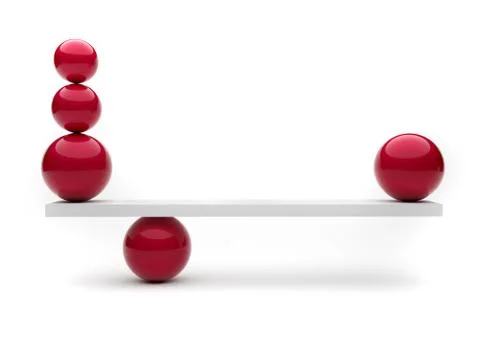 Spheres in balance Stock Illustration