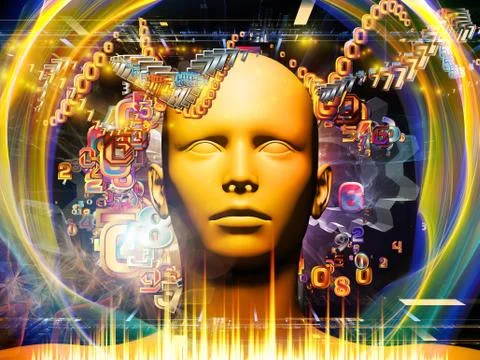 Spheres of Digital Science Stock Illustration