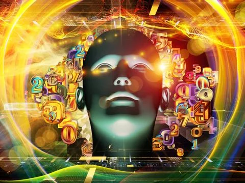 Spheres of Digital Science Stock Illustration