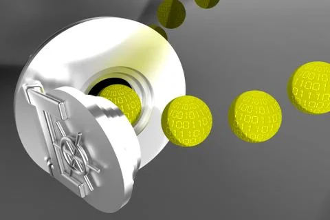 Spheres fly into the vault Illustrazione stock