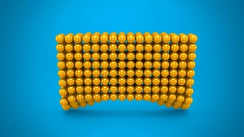 Spheres Form A Wave Video stock 127407070