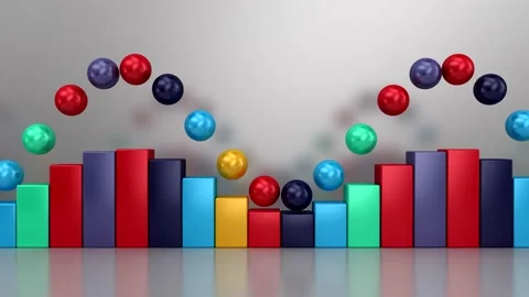 Spheres Form A Wave Video stock 157453715