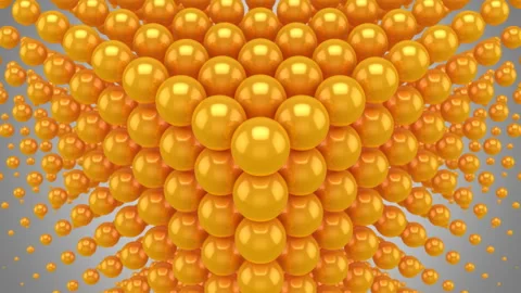 Spheres Formed A Wave In Space Stock Footage 105382491