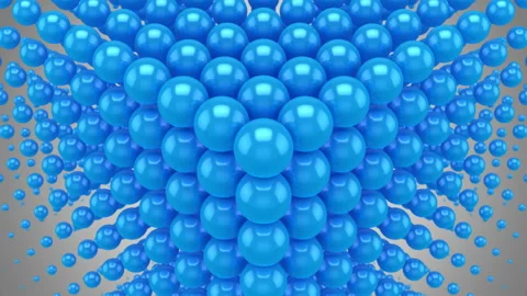 Spheres Formed A Wave In Space Stock Footage 105382570