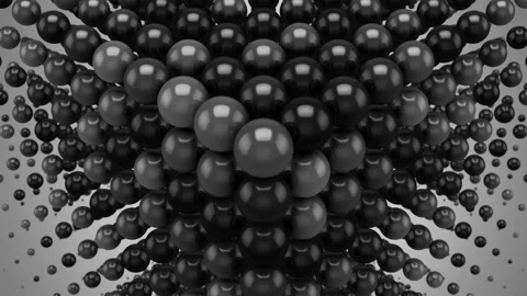 Spheres Formed A Wave In Space Stock Footage 105382954