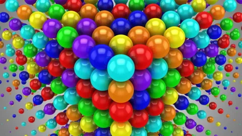 Spheres Formed A Wave In Space Stock Footage 105396205