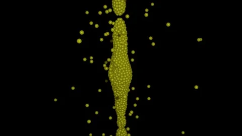 Spheres forming nanoscale object. Programmable matter.  3d animation render Video stock 252215608