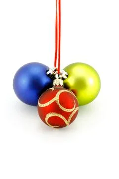 Spheres for a fur-tree Stock Photos