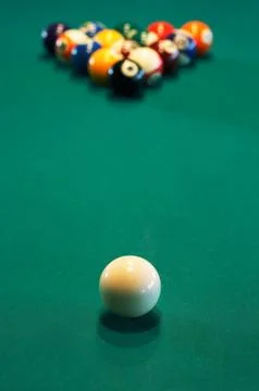 Spheres for game in a pool Stock Photos