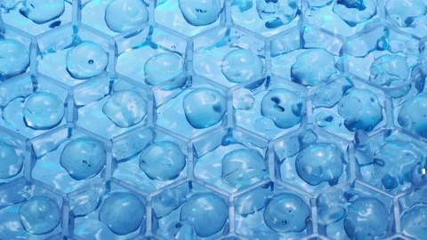 Spheres getting washed in water Stock Footage 165030017