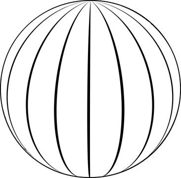 Spheres globe earth grid, horizontally vertically, latitude longitude. Vect.. Stock Illustration