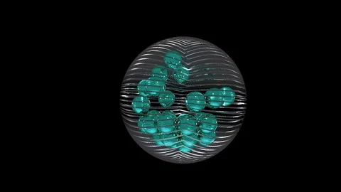 Spheres inside a sphere Stock Footage 80420238