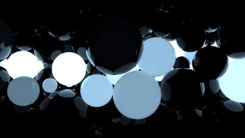 Spheres moving and lightning Видео 109477875