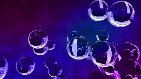 Spheres or balls with transparent texture and reflections Stock Footage 154797899