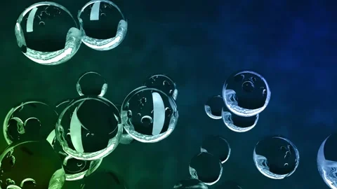 Spheres or balls with transparent texture and reflections Stock Footage 154797905