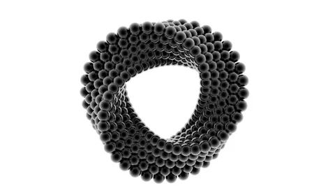 Spheres in a ring shape, looping Stock Footage 129654185