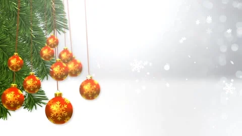 Spheres swaying while snowing Video stock 257746441