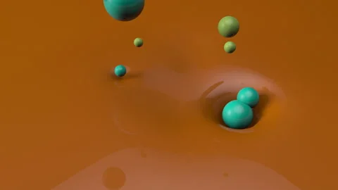 Spheres in a thick liquid - 4K - ProRes Stock Footage 155783007