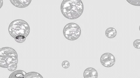 Spheres on transparent background 4K 60 fps with alpha Stock Footage 154686539