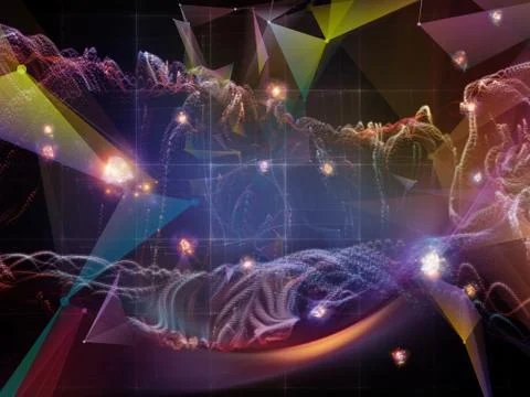 Spheres of Virtual World Stockillustratie