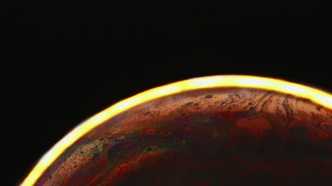 Spheric light magic bubble art soap inspiration Stock Footage 233925748