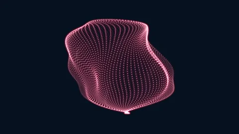 Spherical 3d dot pattern on dark background Vídeo Stock 322782241