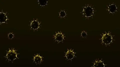 Spherical bacterium with processes. Stock Photos