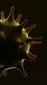 Spherical bacterium with processes. Foto stock