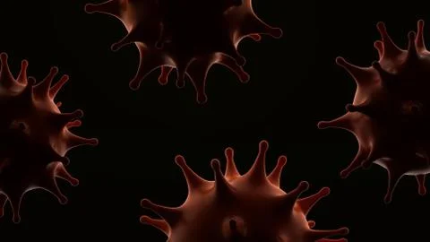 Spherical bacterium with processes. Foto stock